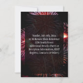 4. Juli Party/GRILLEN Black Bright Fireworks Einladung (Rückseite)