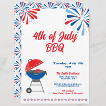 4. Juli Party GRILLEN Patriotic Red White Blue