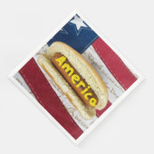 4. Juli Party Hot Dog Serviette (Ecke)