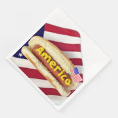 4. Juli Party Hot Dog Serviette (Ecke)