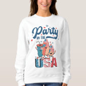 4. Juli Party In der patriotischen Unabhängigkeit Sweatshirt (Vorderseite)