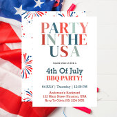4. Juli Party In the USA GRILLEN Party Einladung