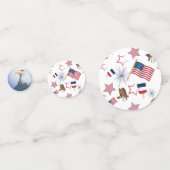 4. Juli Party Konfetti (Rückseiten)