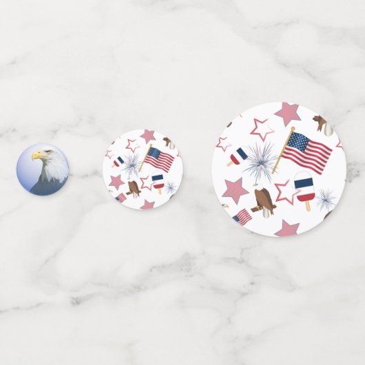 4. Juli Party Konfetti (Rückseiten)