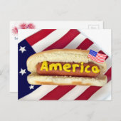 4. Juli Party laden Einladungspostkarte (Vorne/Hinten)