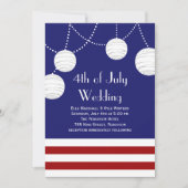 4. Juli Party Lanterns Hochzeit Einladung (Vorderseite)