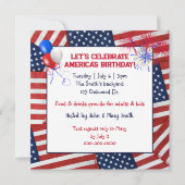 4. Juli Party mit Hot Dogs Einladung (Rückseite)