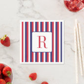 4. Juli Party Monogram Red White and Blue Serviette (Beispiel)