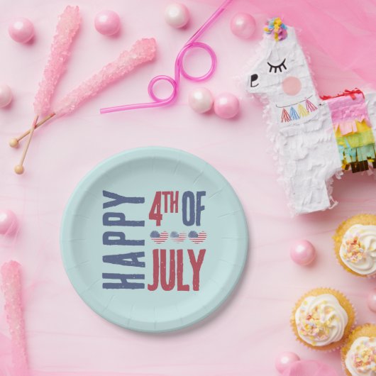 4. Juli Party Niedlich American Flag Patriotic Pappteller (Party)