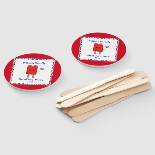 4. Juli Party Niedlich Patriotische Popsikel Fächer (Non-assembled)