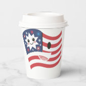 4. Juli Party Pappbecher (Rückseite)