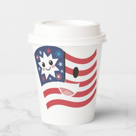 4. Juli Party Pappbecher (Vorderseite)