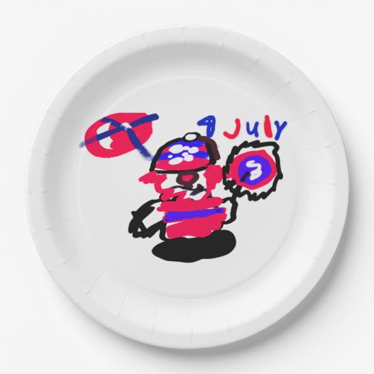 4. Juli-Party Pappteller (Vorderseite)