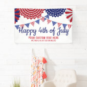 4. Juli Party Parade Red White Blue Custom Banner (Insitu)