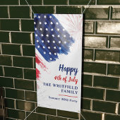 4. Juli Party Parade Red White Blue Custom Banner