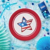 4. Juli Party Patriotic Star Pappteller (Party)