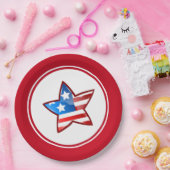 4. Juli Party Patriotic Star Pappteller (Party)