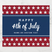 4. Juli Party Patriotische Stars Streifen Monogram Bierflaschenetikett (Einzelnes Label)