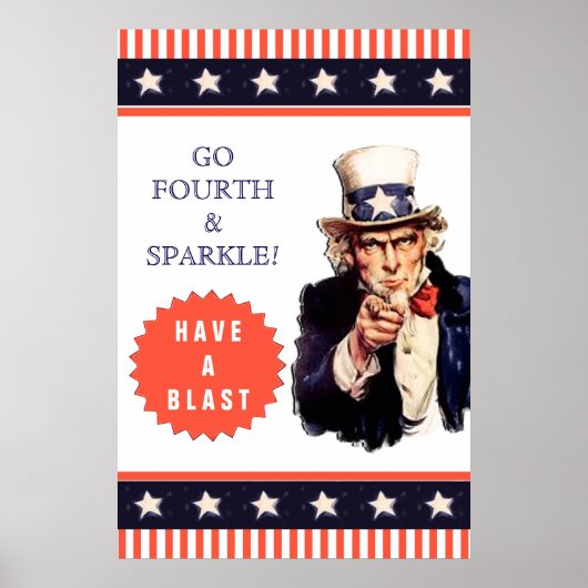 4. Juli Party Poster (Vorne)