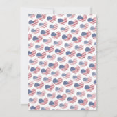 4. Juli Party Red White Blue Patriotic Einladung (Rückseite)