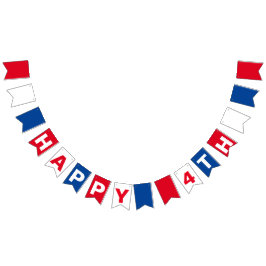 4. Juli Party Red White und Blue Patriotic Wimpelkette
