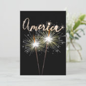 4. Juli Party Sparkler Einladung (Stehend Vorderseite)