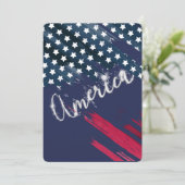 4. Juli Party Sparkler Flag Einladung (Stehend Vorderseite)