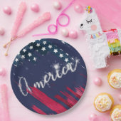 4. Juli Party Sparkler Flag Pappteller (Party)