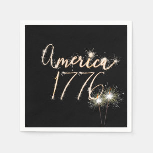 4. Juli Party Sparkler Serviette