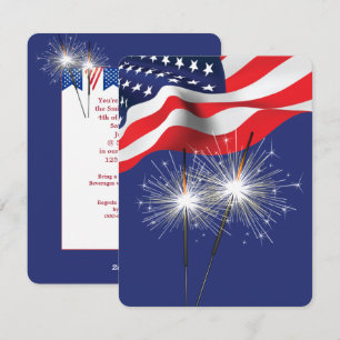 4. Juli Party Sparklers Feiertagskarte