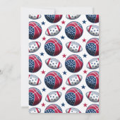 4. Juli Party Sport Balls Einladung (Rückseite)