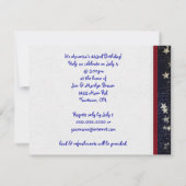 4. Juli Party Starfish Einladung (Rückseite)