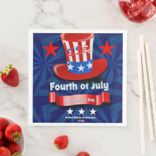 4. Juli Party-Tischwäsche Papier Serviette