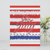 4. Juli Party "Unabhängigkeitstag" Einladung (Stehend Vorderseite)