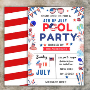 4. Juli Party Unabhängigkeitstag Einladung