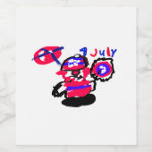 4. Juli-Party Weinetikett (Einzelnes Label)