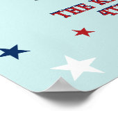 4. Juli-Party-Willkommensschild Poster (Ecke)