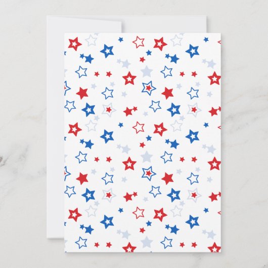 4. Juli Party zum Unabhängigkeitstag Einladung (Rückseite)