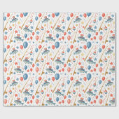 4. Juli Party zum Unabhängigkeitstag für Fischerei Geschenkpapier (Flach)