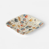 4. Juli Party zum Unabhängigkeitstag für Fischerei Pappteller (Gewinkelt)