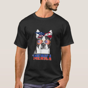 4. Juli Patriot Boston Terrier Hund Lover T-Shirt