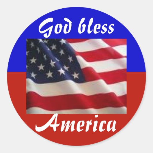 4. Juli Patriot Runder Aufkleber (Vorderseite)