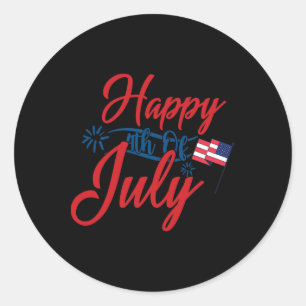4. Juli Patriotic America Independence D Runder Aufkleber