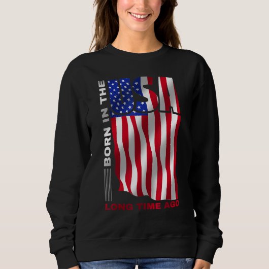 4. Juli Patriotic America Independence Opa Sweatshirt (Vorderseite)