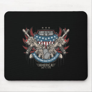 4. Juli Patriotic America Military Veteran Indepe Mousepad