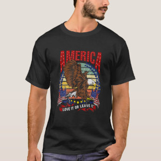 4. Juli Patriotic America USA Eagle P T-Shirt