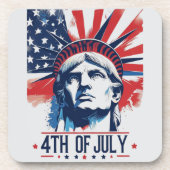 4. Juli Patriotic American Pride Feier Getränkeuntersetzer (Vorderseite)