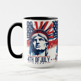 4. Juli Patriotic American Pride Feier Tasse