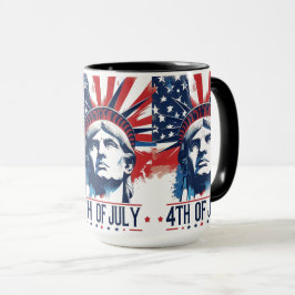 4. Juli Patriotic American Pride Feier Tasse