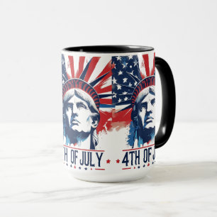 4. Juli Patriotic American Pride Feier Tasse